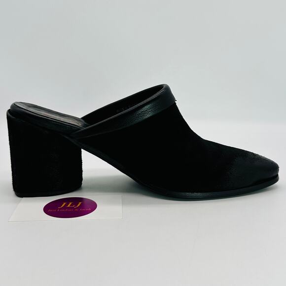 A.S. 98 Women's Emil Black Leather Boho Slip On Clog Mules Size 38 EU/ 7.5-8 US - Picture 6 of 11